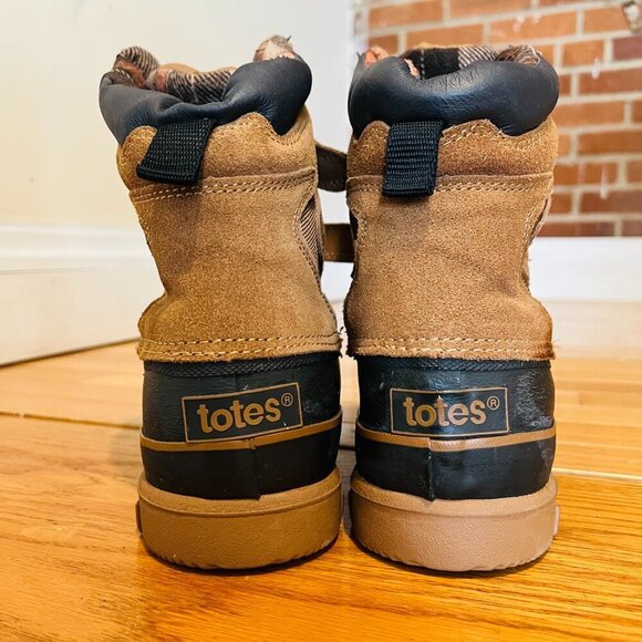 Totes Men's Snowbank Water Poof Winter Boots, Brown, Size 12 D - Picture 3 of 16